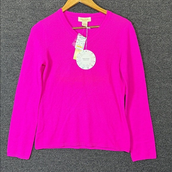 Peck & Peck Sweaters - Peck & Peck Hot Pink Cashmere Sweater, Womens M